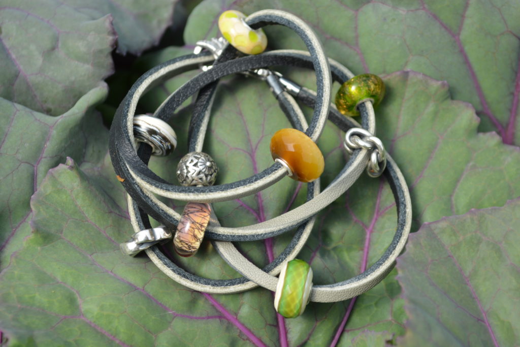 Trollbeads Akron's Leather Bracelet Design Featuring Beads from the Fall Release 2017