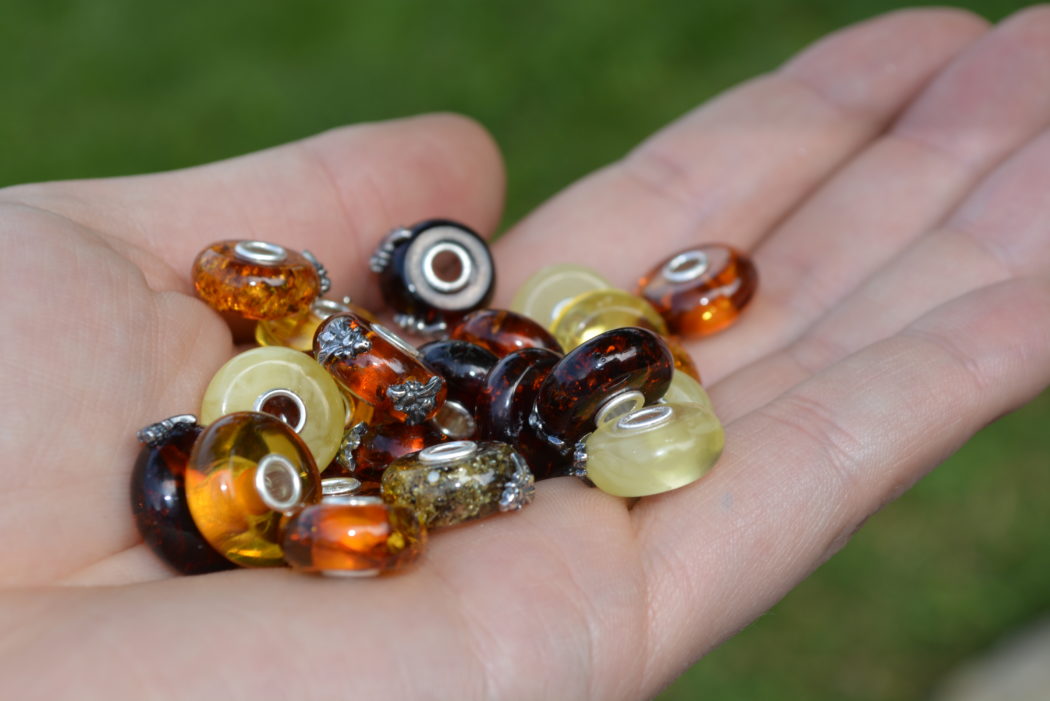 Trollbeads Day 2018 Amber beads with Bugs