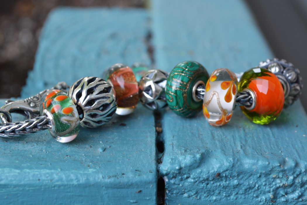 Green and Orange Unique Glass. OOAK Highlight Blog