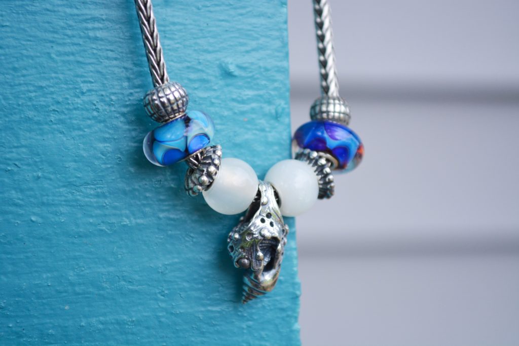 Trollbeads Akron ocean themed simmer necklace