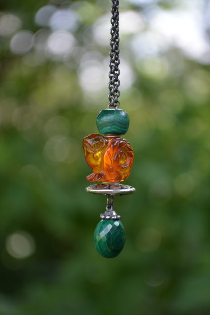 trollbeads carved amber